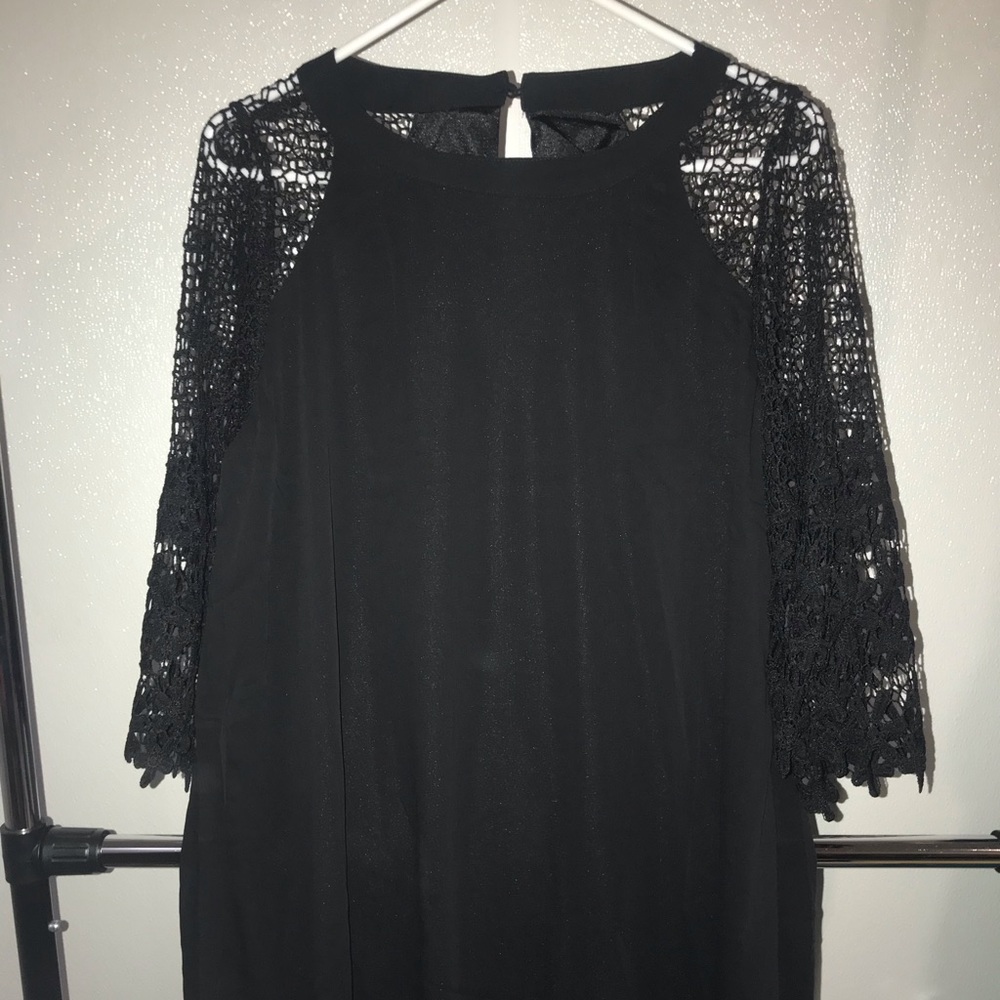 Back Dress with 3/4 Lace Sleeves